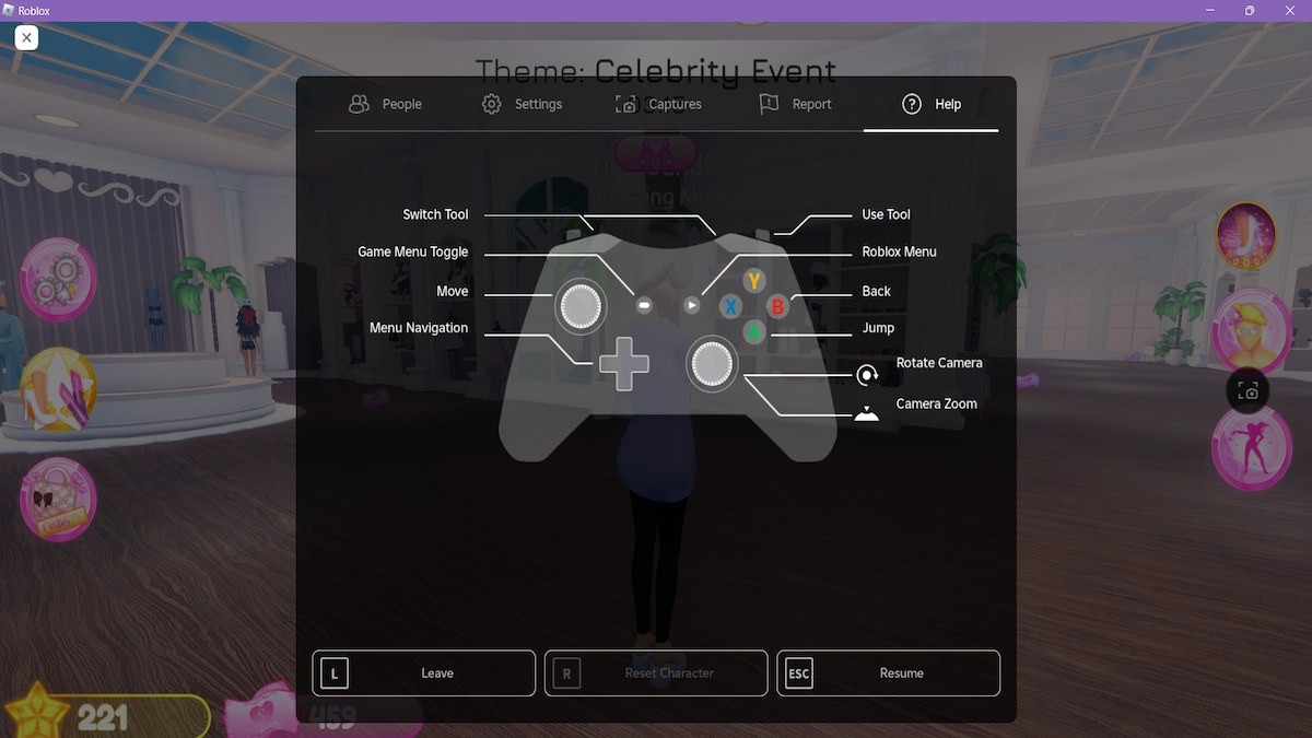 Sơ đồ các nút điều khiển cơ bản khi chơi Roblox bằng tay cầm Xbox