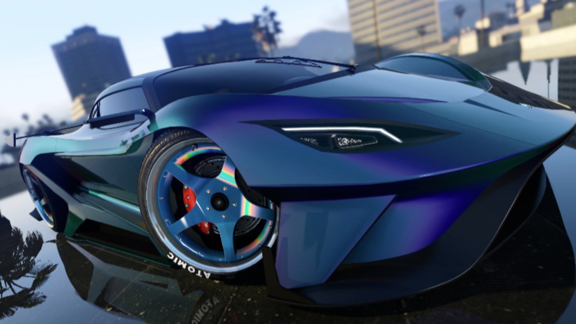 Sơn bánh xe Chameleon Blue/Green Flip và Blue Prismatic Pearl
