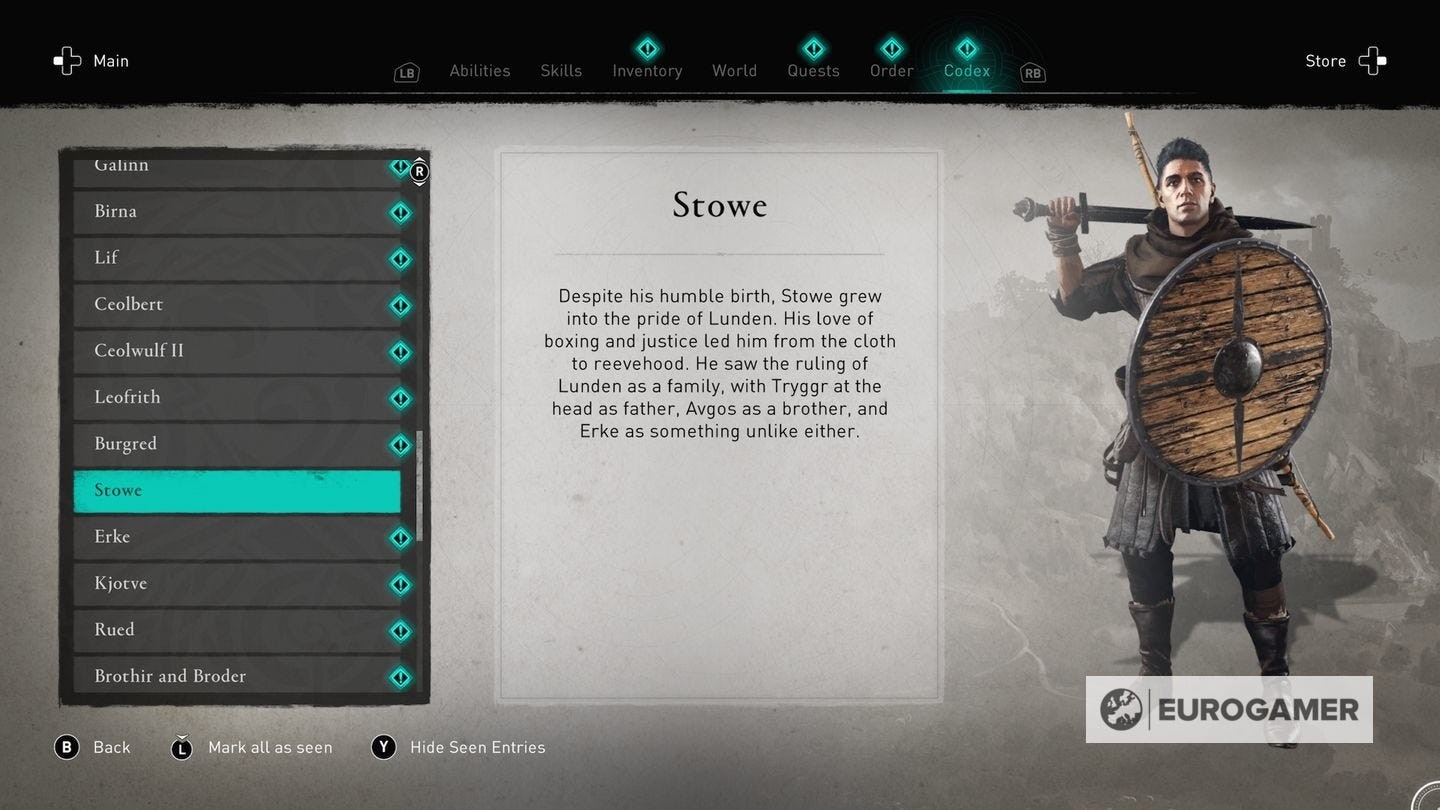 Stowe, Sheer Reeve của Lunden, một nhân vật không thể lãng mạn