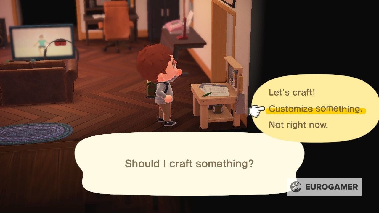 Sử dụng bàn chế tạo DIY để tùy chỉnh vật phẩm trong Animal Crossing