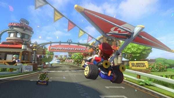 Sử dụng đường tắt trong Mario Kart 8