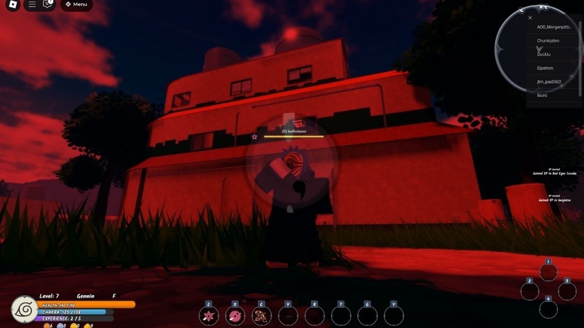 Sử dụng mắt đỏ trong Ninja Time