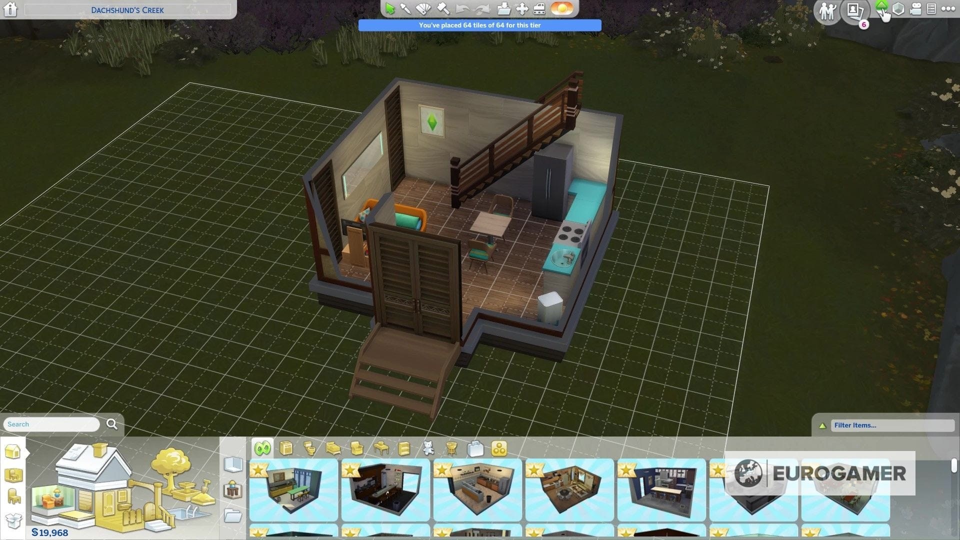 Sử dụng thang trong nhà siêu nhỏ The Sims 4 giúp tiết kiệm diện tích sàn