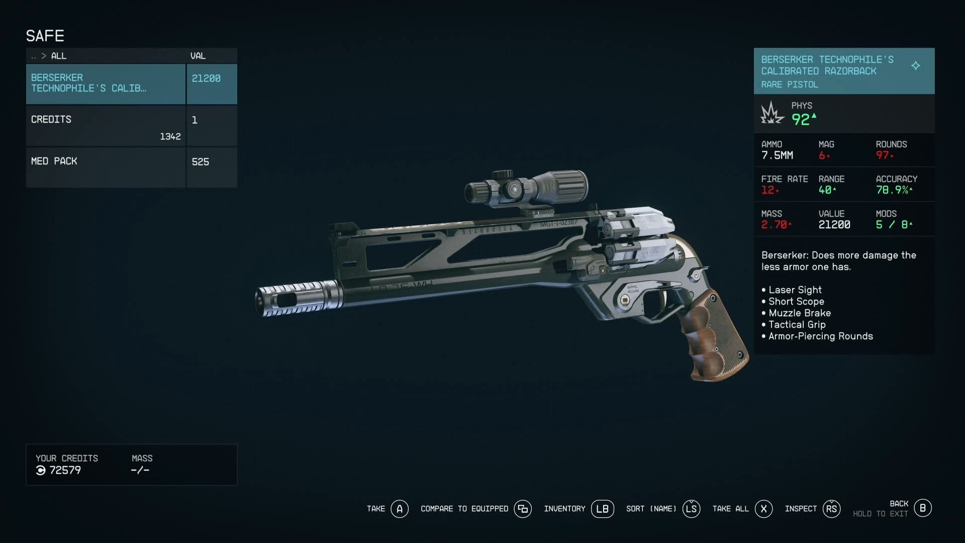 súng hiếm Berserker Technophile's Calibrated Razorback