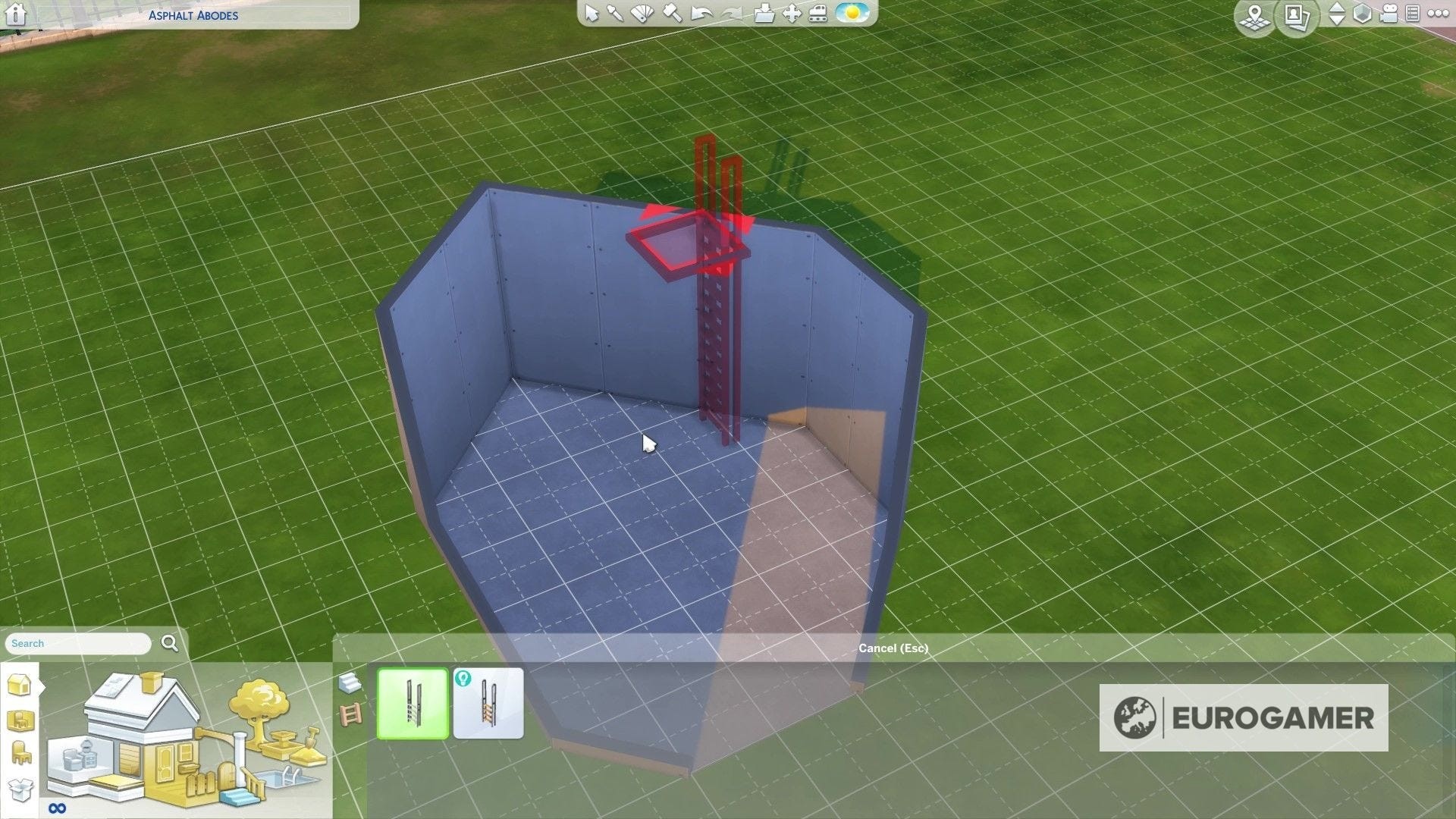 Thang không thể đặt dựa vào tường chéo trong The Sims 4