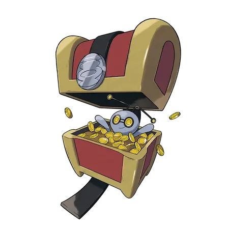 Thẻ bài Gimmighoul trong Pokémon TCG Pocket cần thu thập 99 lần