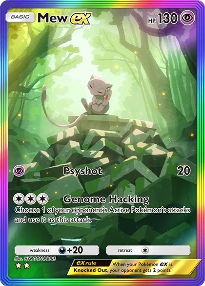 Thẻ bài Mew ex Rainbow Two Gold Star cần cho Mythical Museum 2