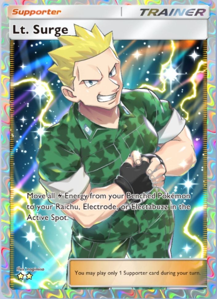 Thẻ bài Thủ lĩnh Nhà thi đấu Erika Full Art Two Gold Star