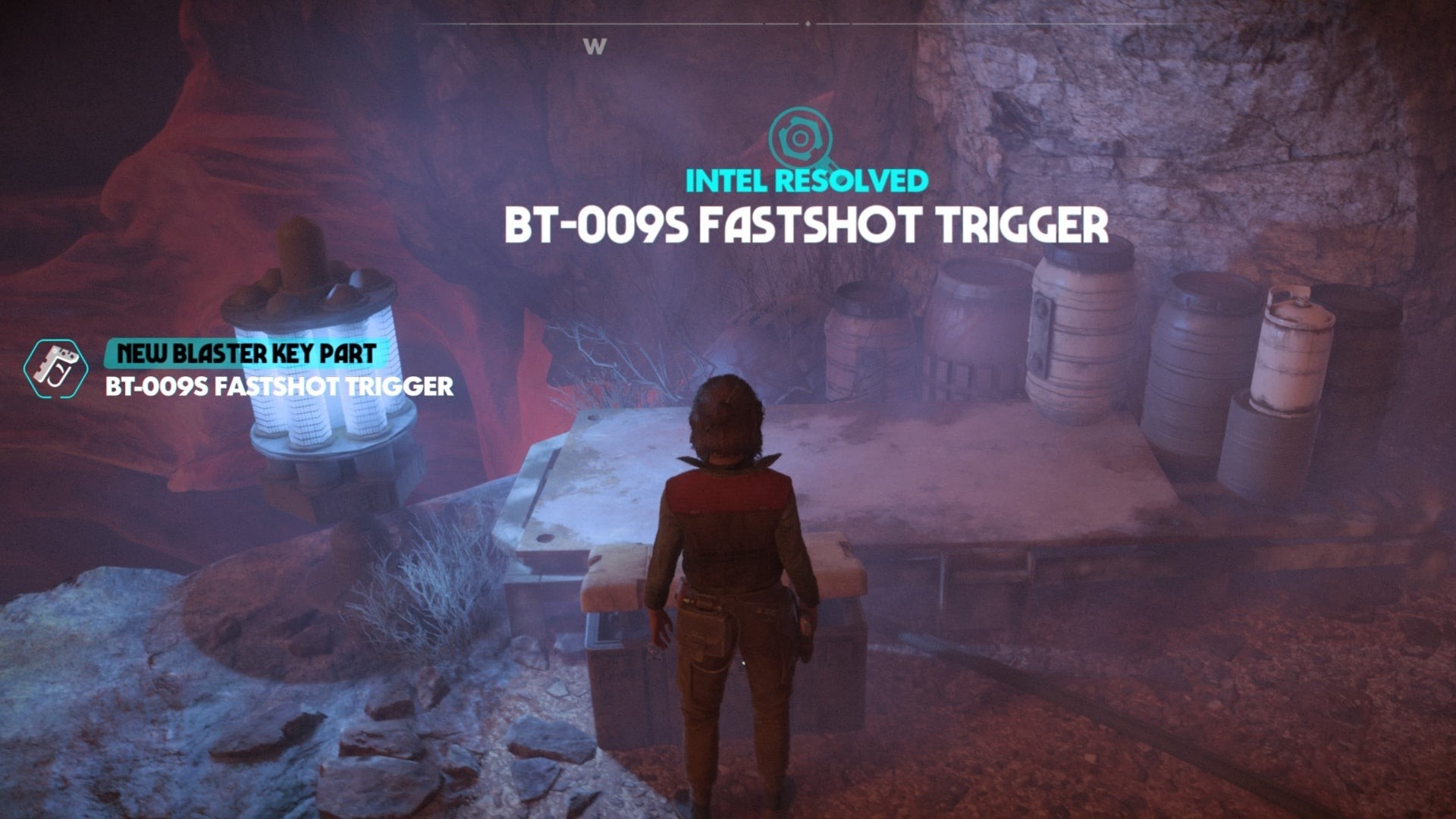 Thông báo hoàn thành chuỗi Intel BT-009S Fastshot Trigger trong Star Wars Outlaws