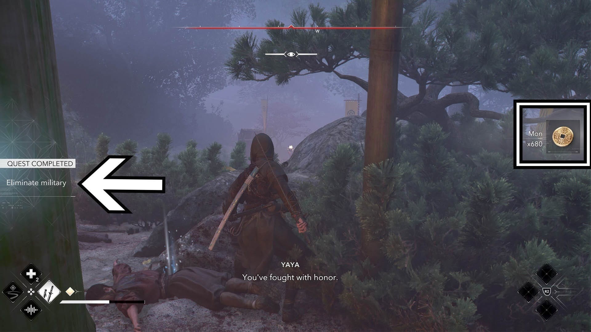 Thông báo hoàn thành Hợp đồng và nhận phần thưởng trong Assassin's Creed Shadows