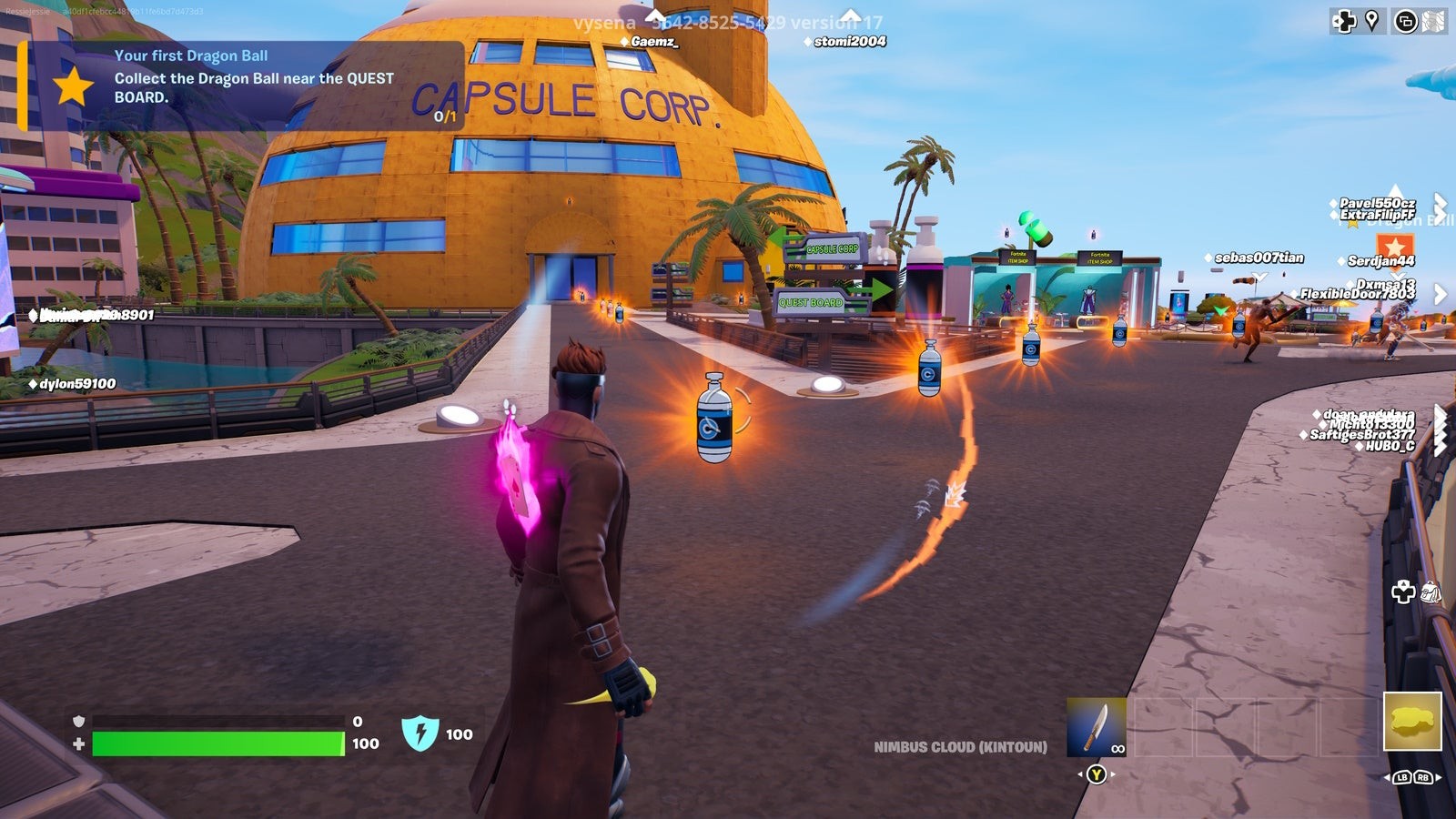 Thử thách thu thập Capsule Corps trên Đảo Phiêu Lưu Dragon Ball Fortnite