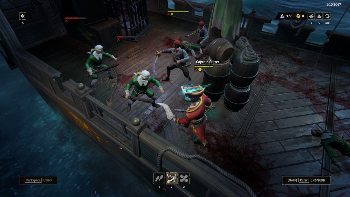Thuyền trưởng Cutter tấn công kẻ thù trong Rogue Waters.