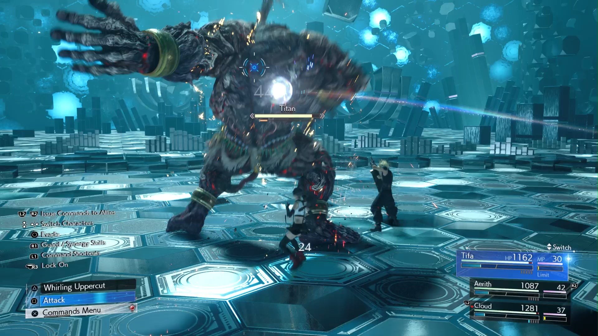 Titan Summon hùng vĩ trong Final Fantasy 7 Rebirth sau khi bị đánh bại
