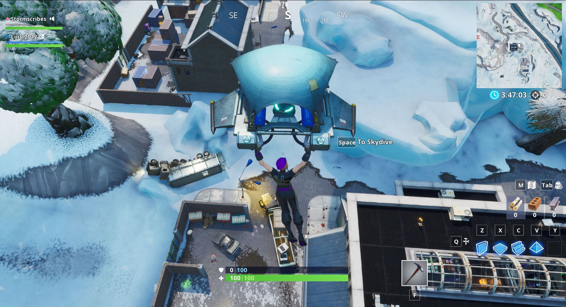 Toàn cảnh khu vực nhà máy bỏ hoang gần Happy Hamlet Fortnite, vị trí container đầu tiên