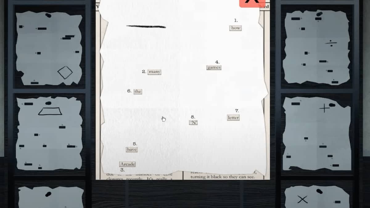 Trang áp phích câu đố Trừ trong Terminal Escape Room