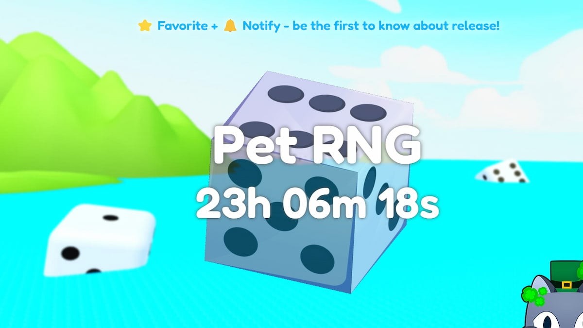 Trang chủ Pet RNG hiển thị đồng hồ đếm ngược - website chính thức PETS GO (Pet RNG)