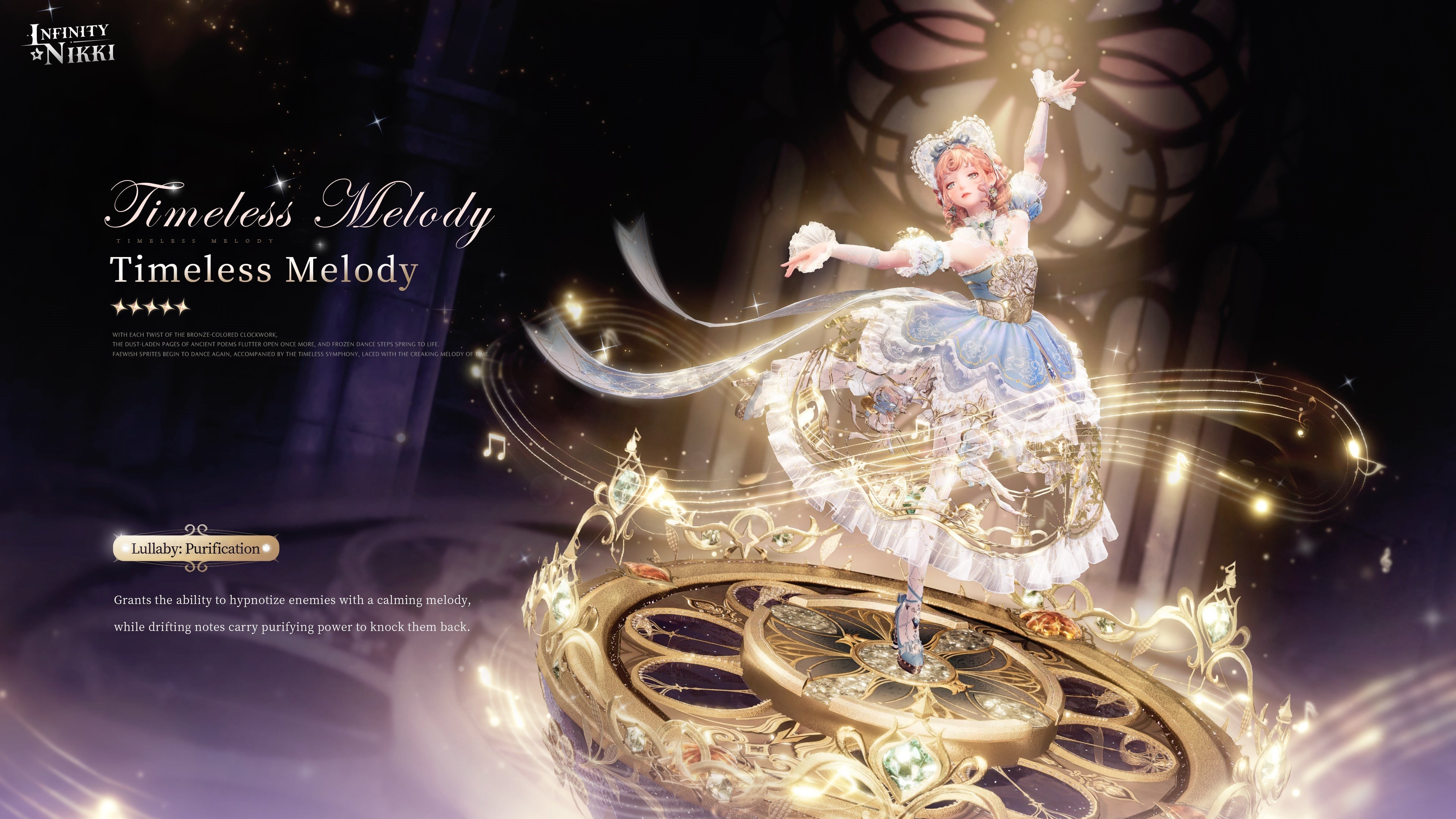 Trang phục Timeless Melody 5 sao trong banner Lingering Finale Infinity Nikki 1.3
