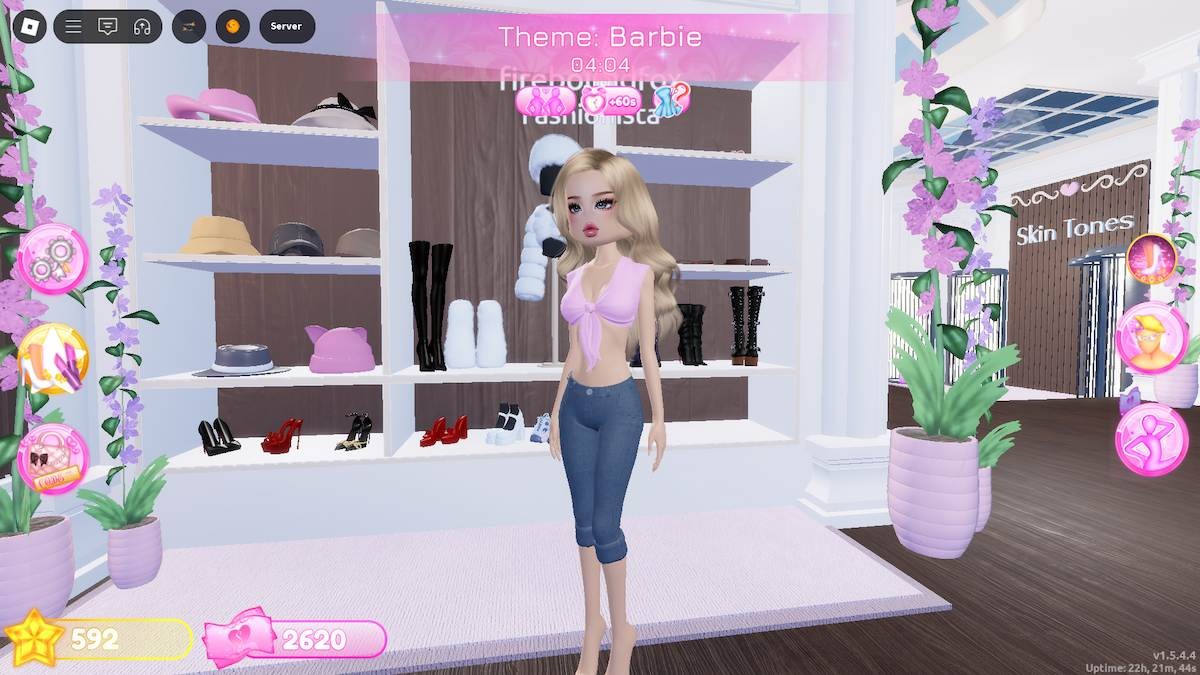 Trưng bày các loại giày dép thời trang như giày cao gót, sneaker trong game Dress to Impress