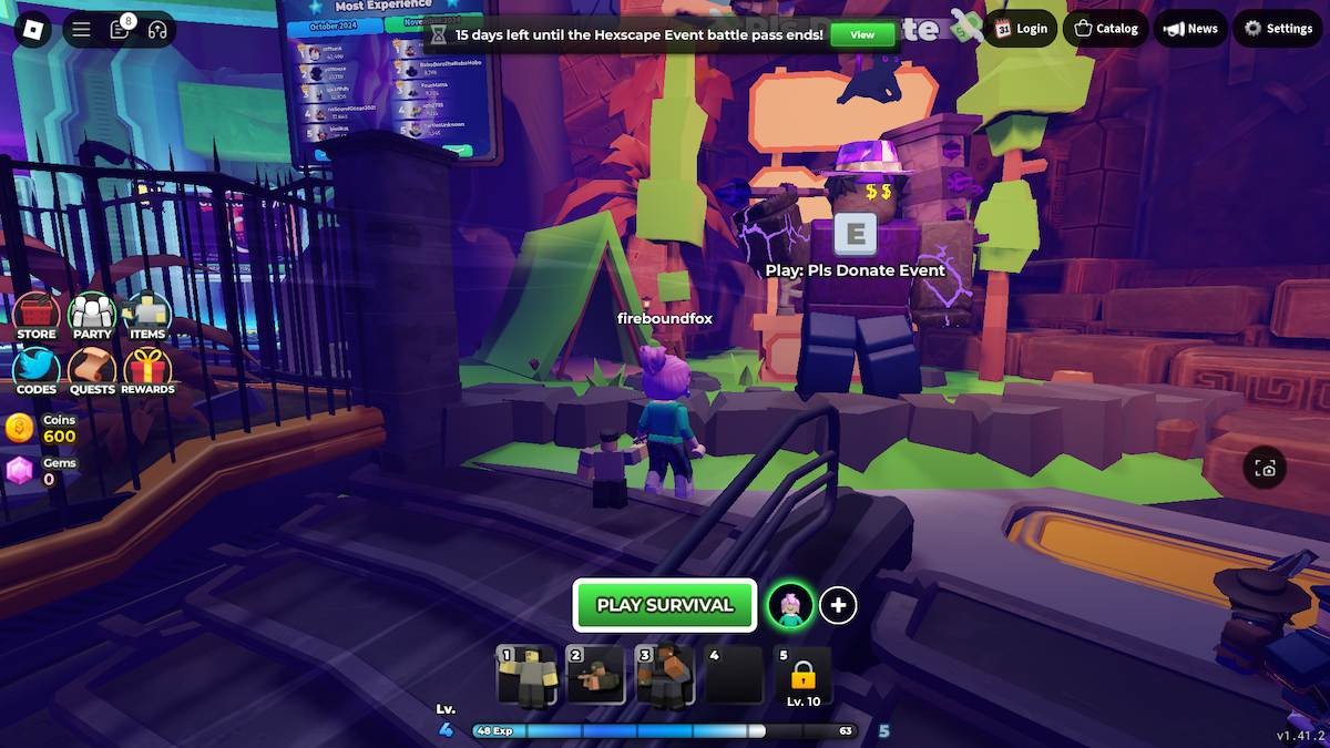 Tượng sự kiện PLS DONATE x Tower Defense Simulator tại sảnh chờ TDS