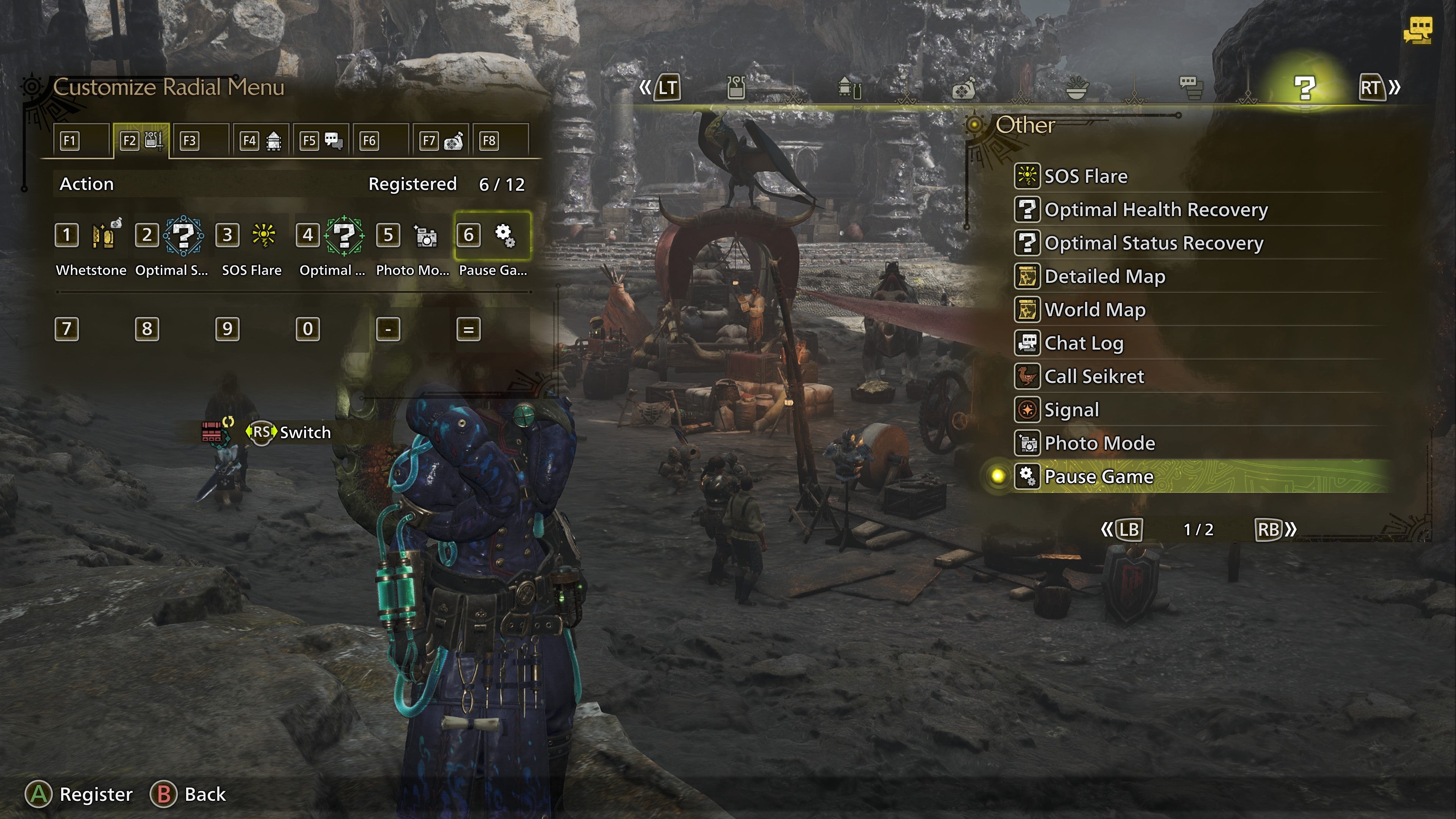 Tùy chỉnh menu radial trong Monster Hunter Wilds