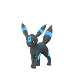 Umbreon dạng shiny màu đen với vòng xanh dương trong Pokémon Go