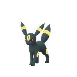 Umbreon dạng thường màu đen với vòng vàng trong Pokémon Go