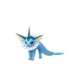 Vaporeon dạng thường màu xanh dương trong Pokémon Go