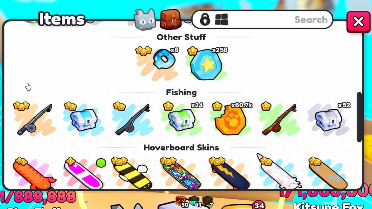 Vật phẩm nhận được khi câu cá trong PETS GO gồm Token và Rương Báu