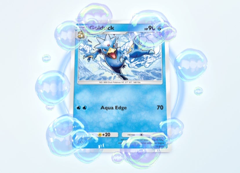 Ví dụ hiệu ứng Flair Battle loại Big Rings Yellow trong Pokémon TCG Pocket
