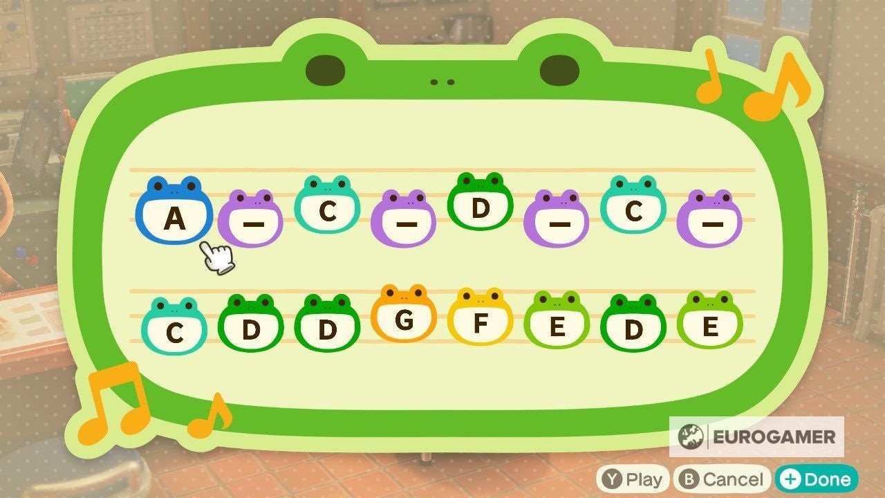 Ví dụ tạo Town Tune theo bài A Cruel Angel's Thesis trong Animal Crossing