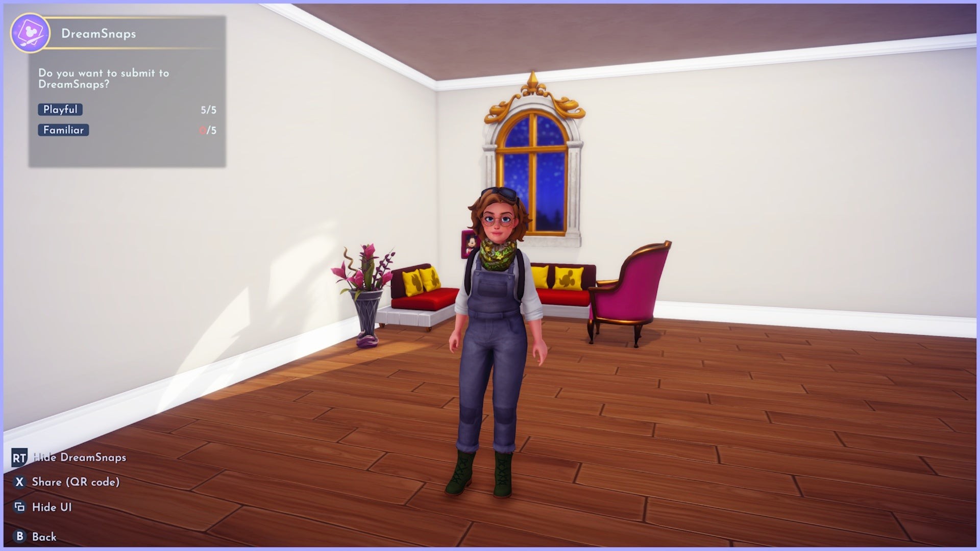 ví dụ về bức ảnh không đáp ứng tất cả yêu cầu DreamSnaps trong Disney Dreamlight Valley