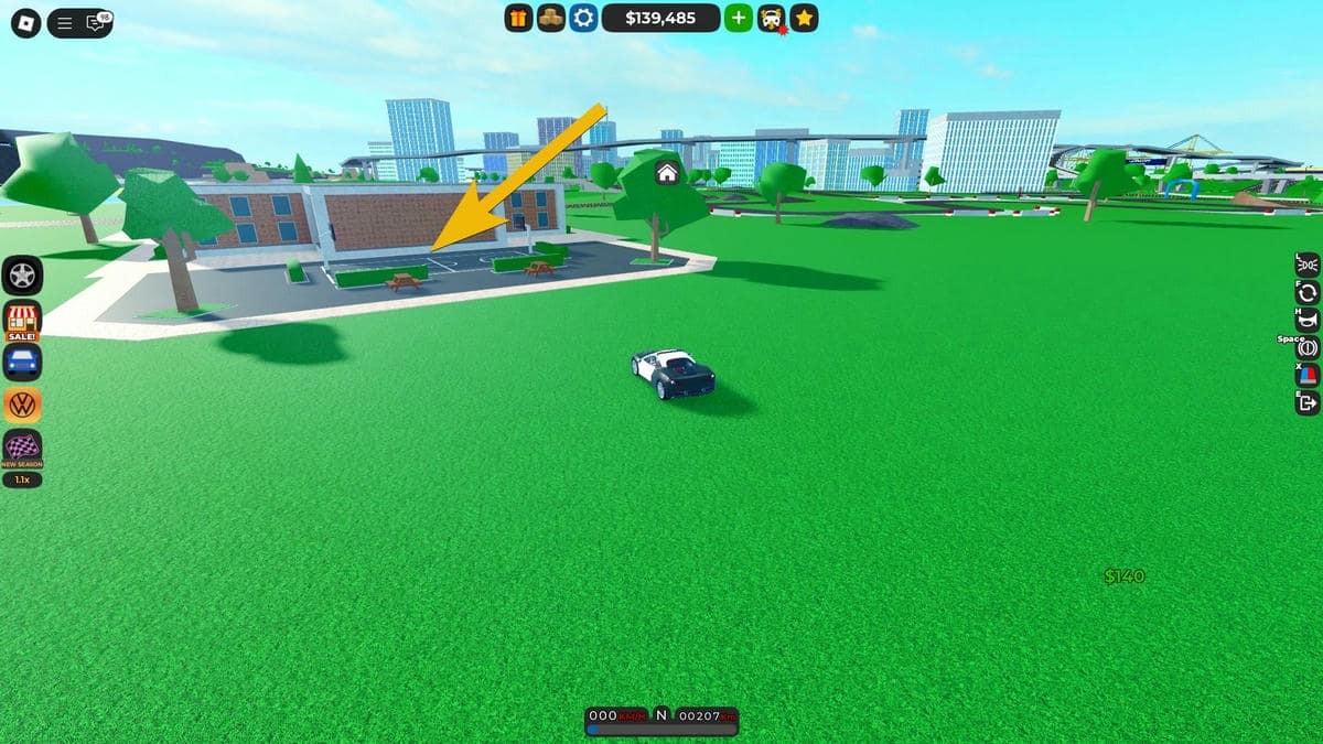 Vị trí bộ phận xe Toyodo #10 trong Roblox Car Dealership Tycoon