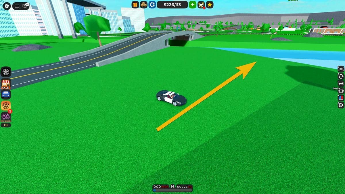 Vị trí bộ phận xe Toyodo #17 trong Roblox Car Dealership Tycoon