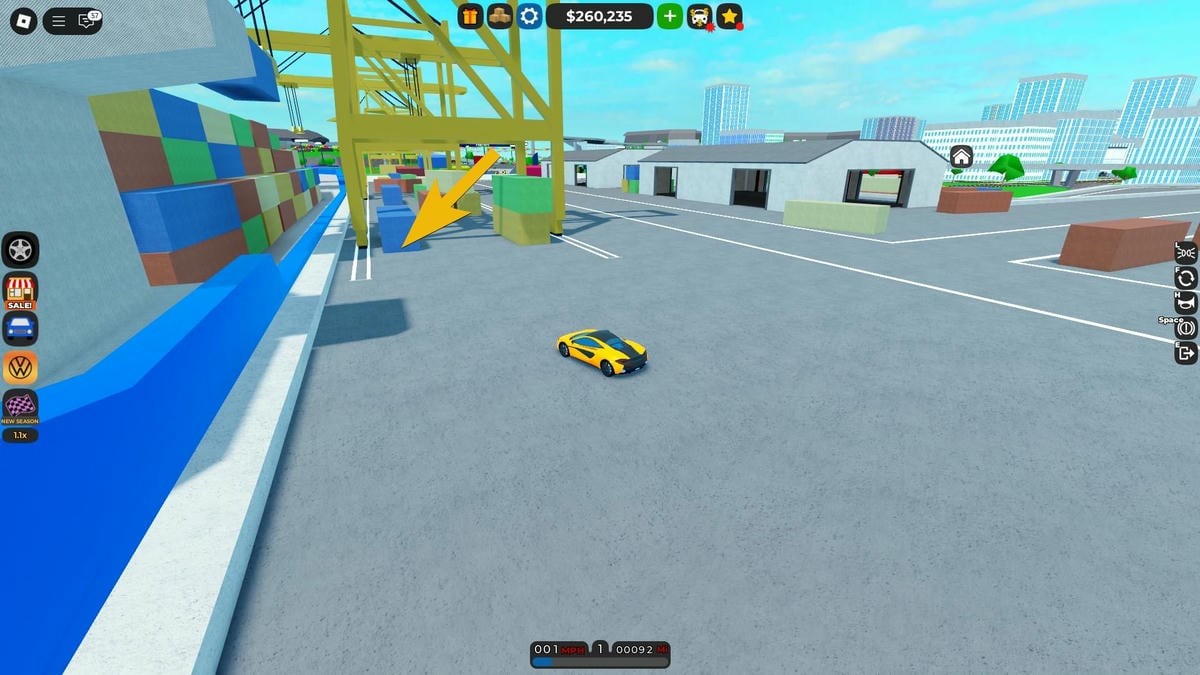 Vị trí bộ phận xe Toyodo #5 trong Roblox Car Dealership Tycoon