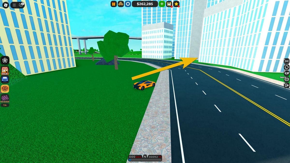 Vị trí bộ phận xe Toyodo #6 trong Roblox Car Dealership Tycoon