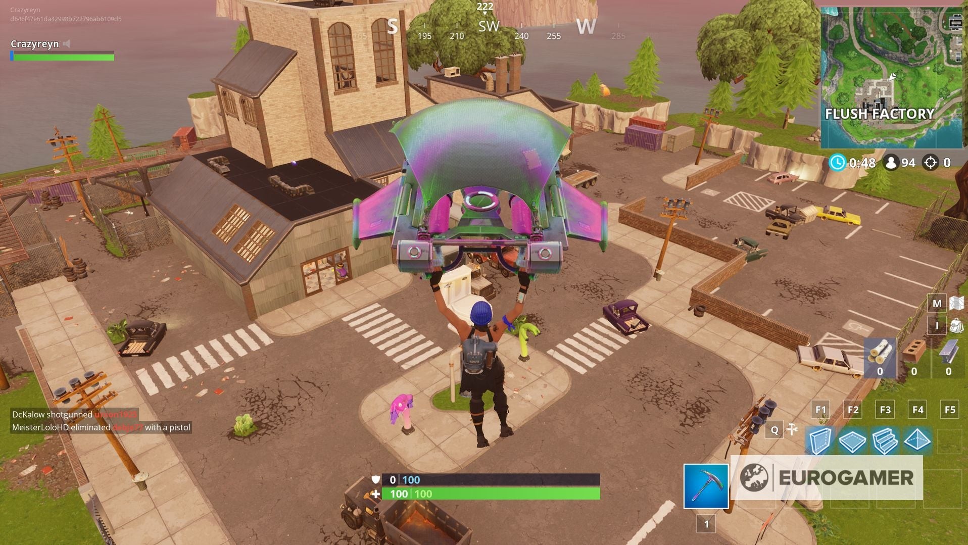 Vị trí Bồn Cầu Sứ khổng lồ tại Flush Factory trong Fortnite
