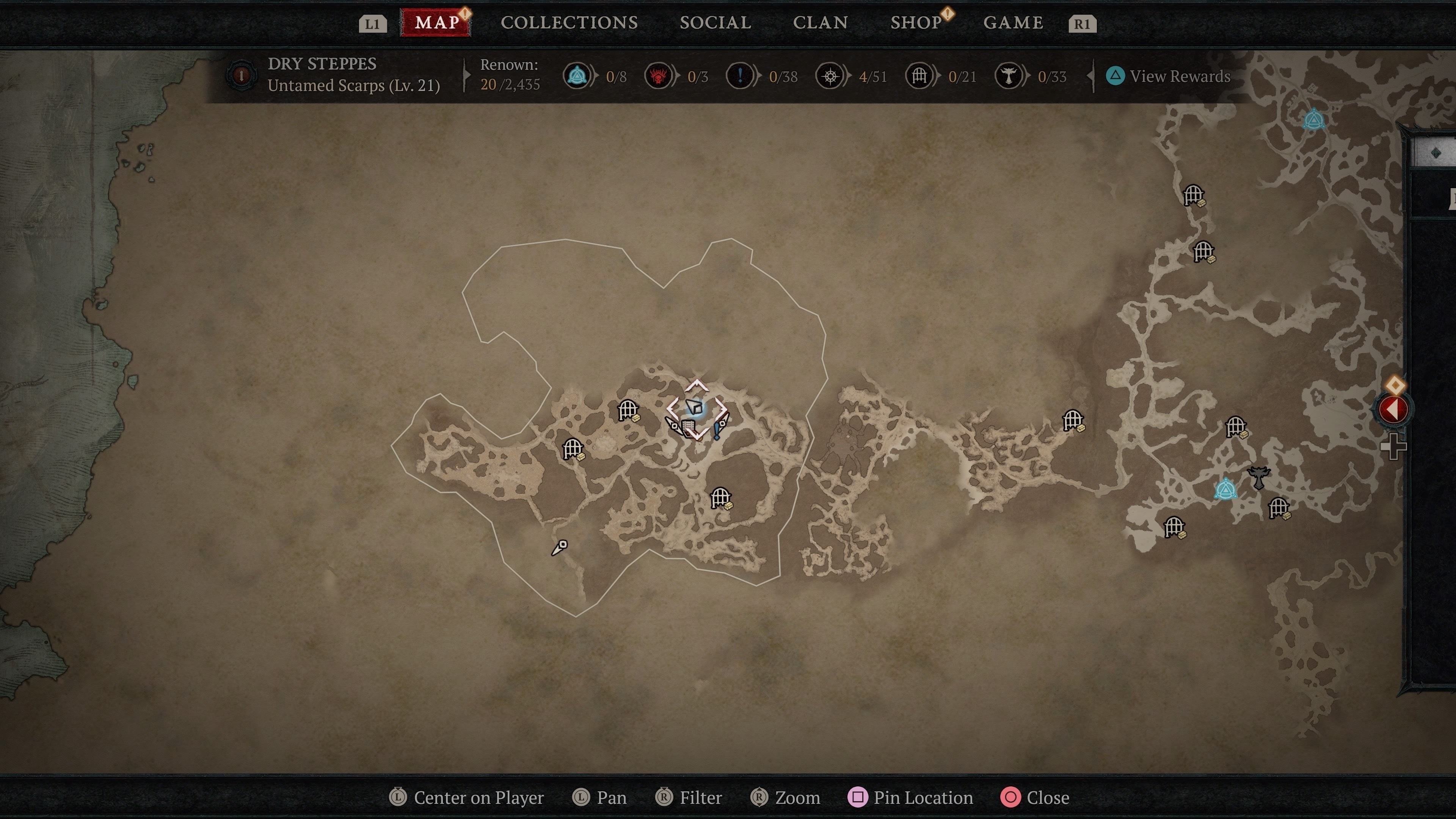 Vị trí bức tượng cầu nguyện bí ẩn trong Valley of the Strayed Diablo 4