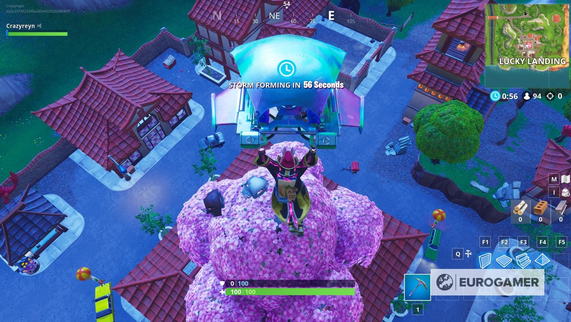Vị trí Cây Hồng Fortnite tại Lucky Landing
