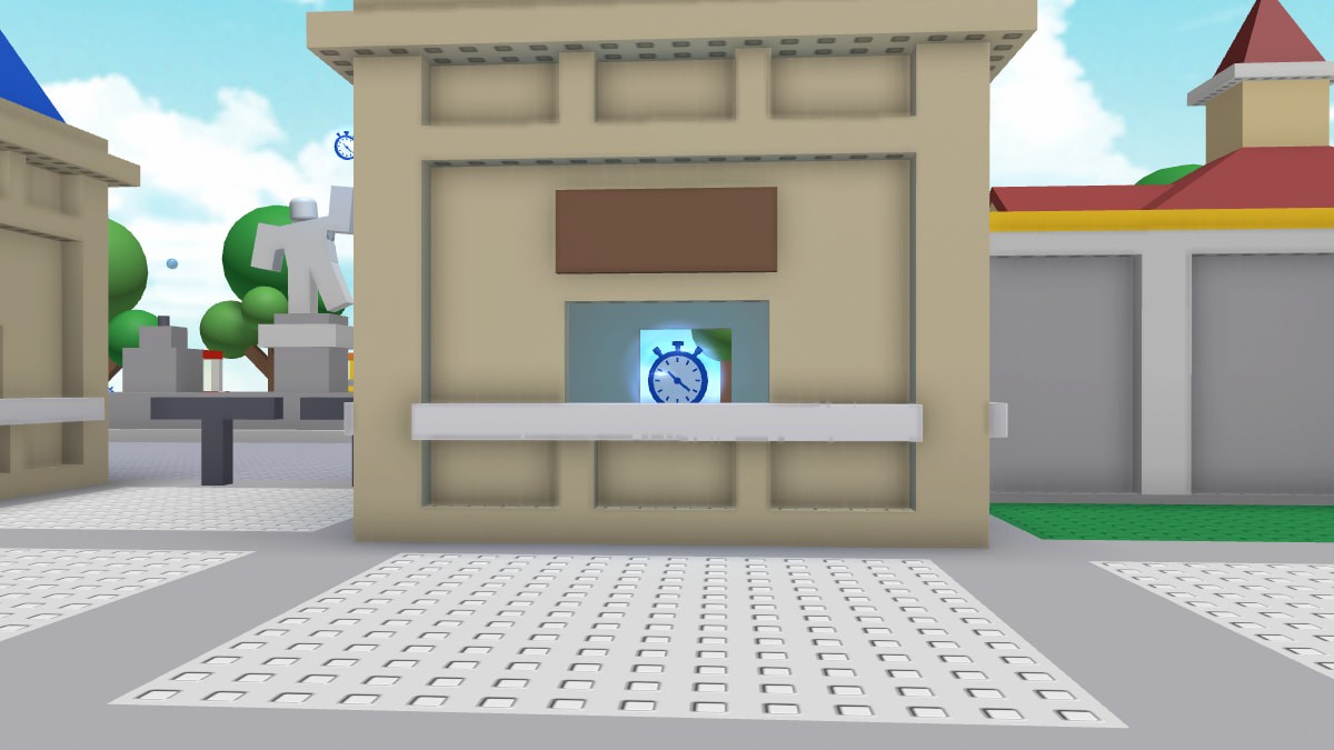 Vị trí đồng hồ 1 tại Party Palace Natural Disaster Survival - Trong quầy vé bên phải