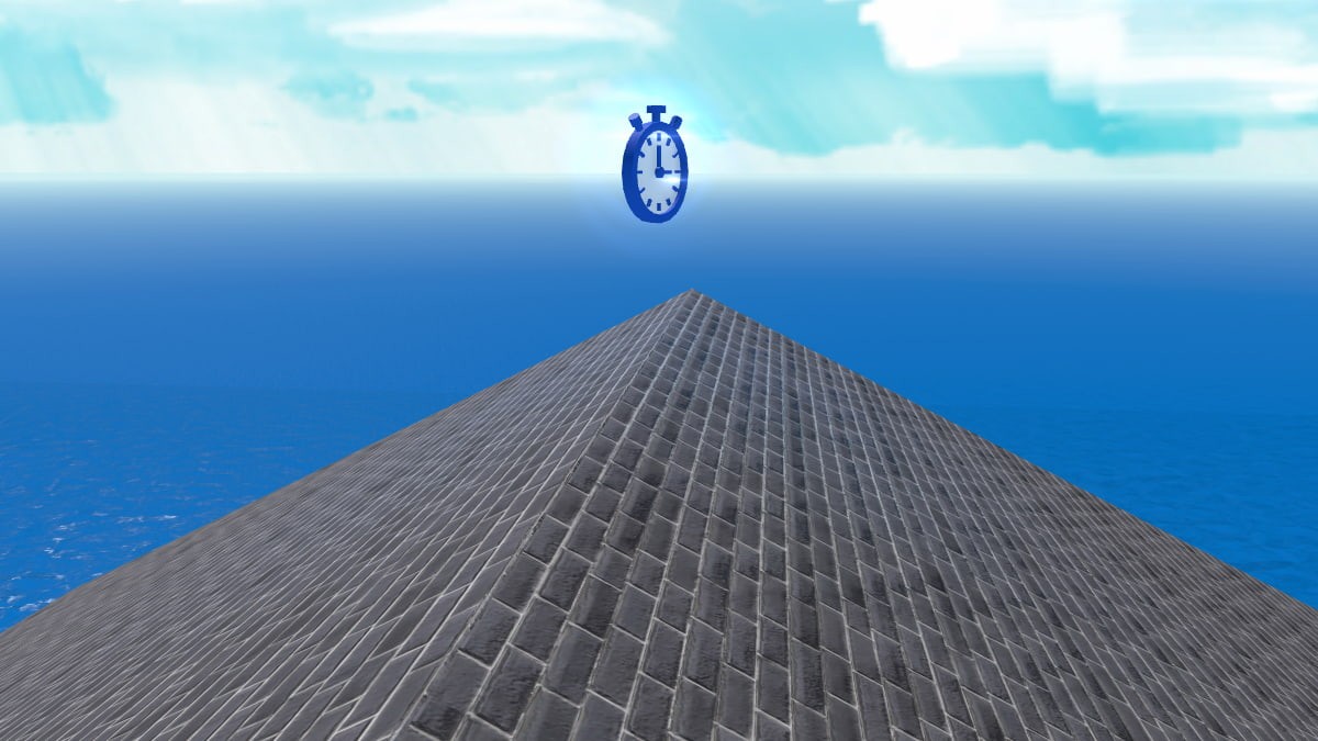 Vị trí đồng hồ 5 tại Heights School Natural Disaster Survival - Trên mái trường phía trước