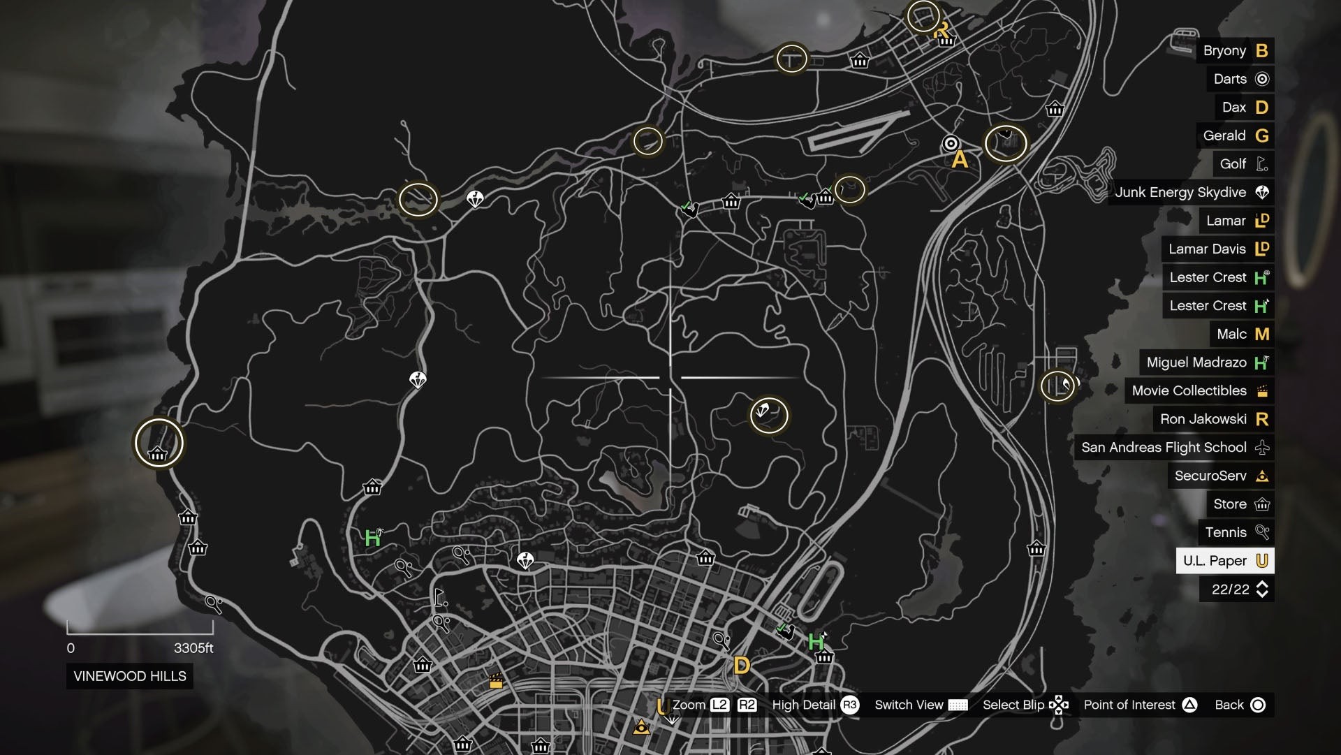 Vị trí Gun Van ở phía Trung trong GTA Online