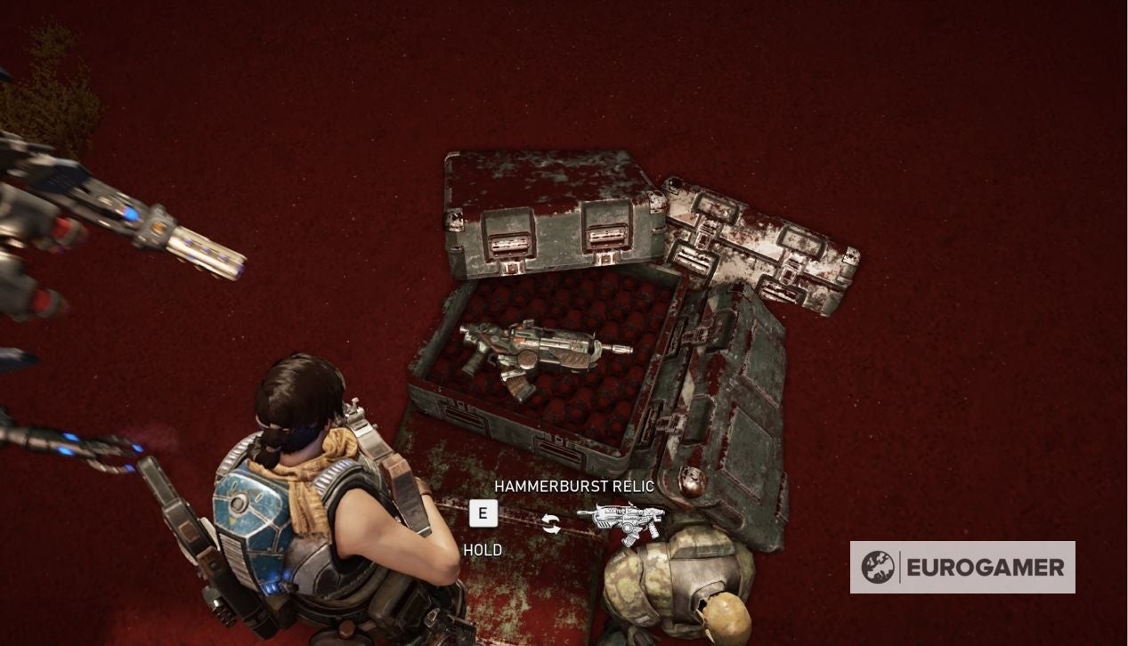 Vị trí Hammerburst Relic trong Gears 5 Act 3 Chapter 3 gần Tàn tích Thành phố