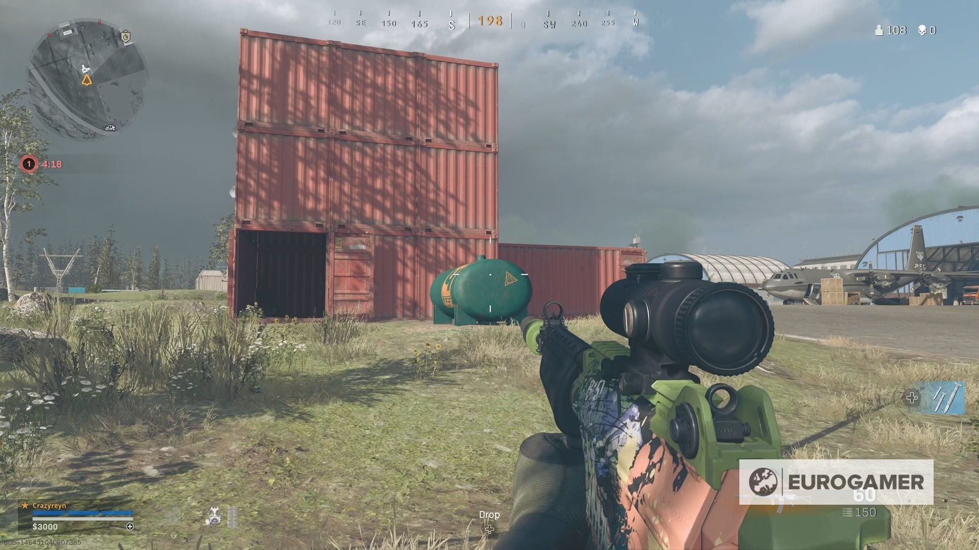 Vị trí lối vào đu dây hầm WW2 gần Airport trên bản đồ Warzone