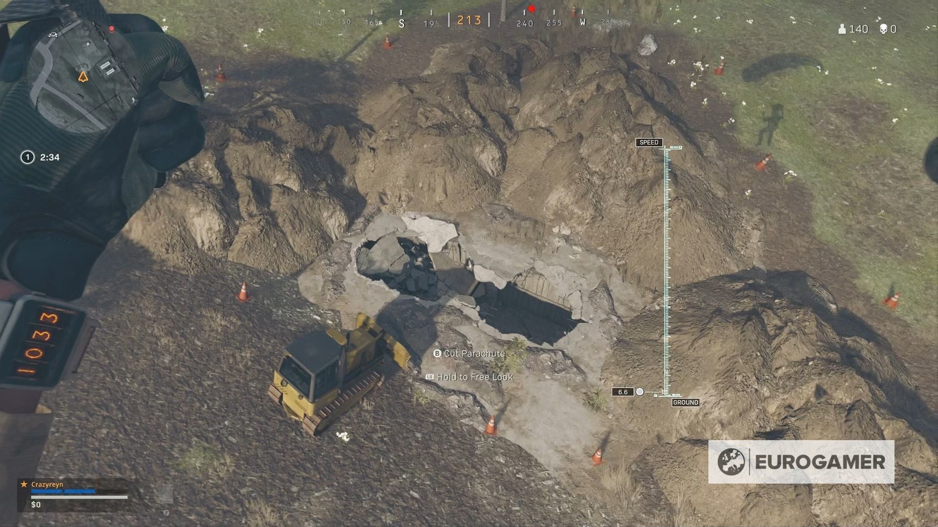 Vị trí lối vào khe nứt hầm WW2 gần Airport trên bản đồ Warzone