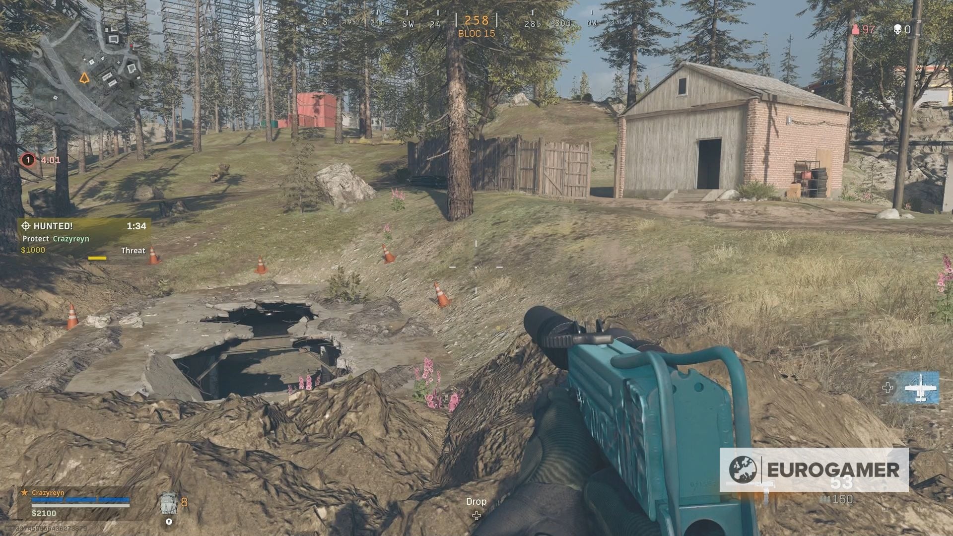 Vị trí lối vào khe nứt hầm WW2 gần Array trên bản đồ Warzone