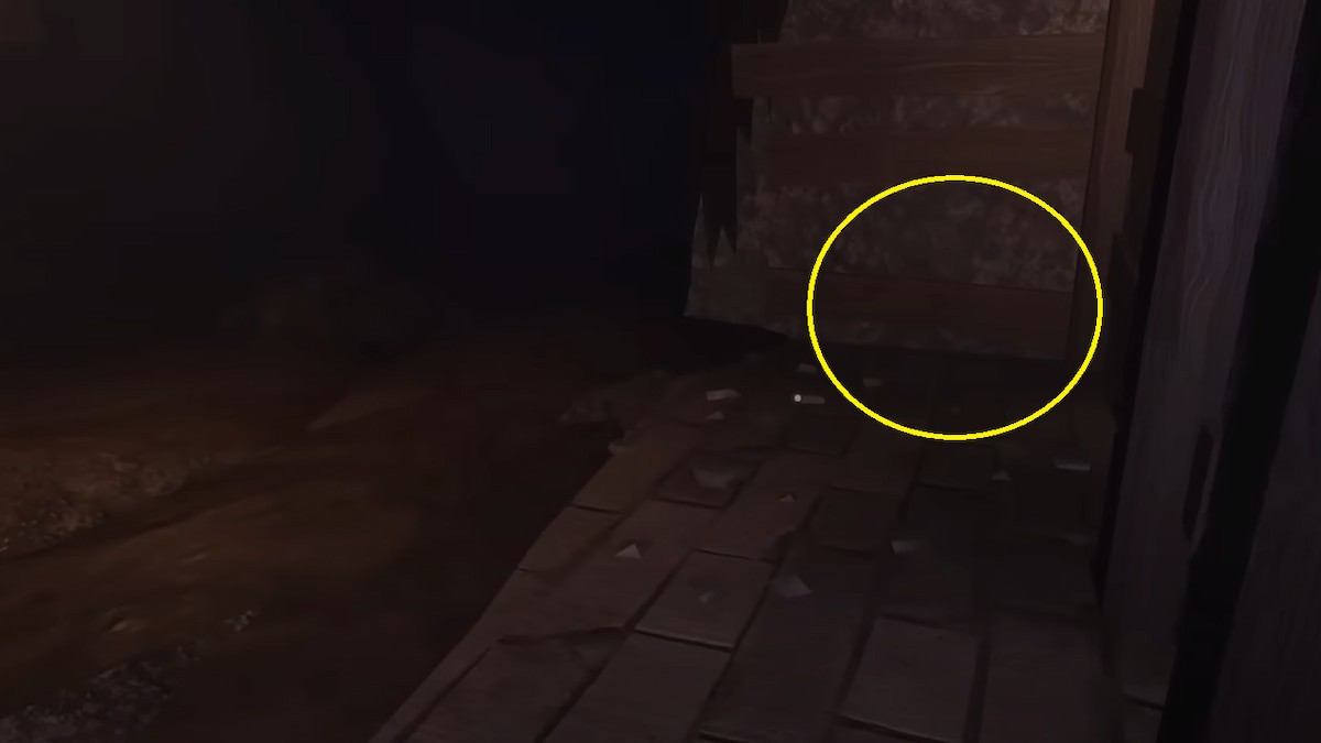 Vị trí Máy Neo C gần một bức tường đá trong Doors Floor 2 The Mines