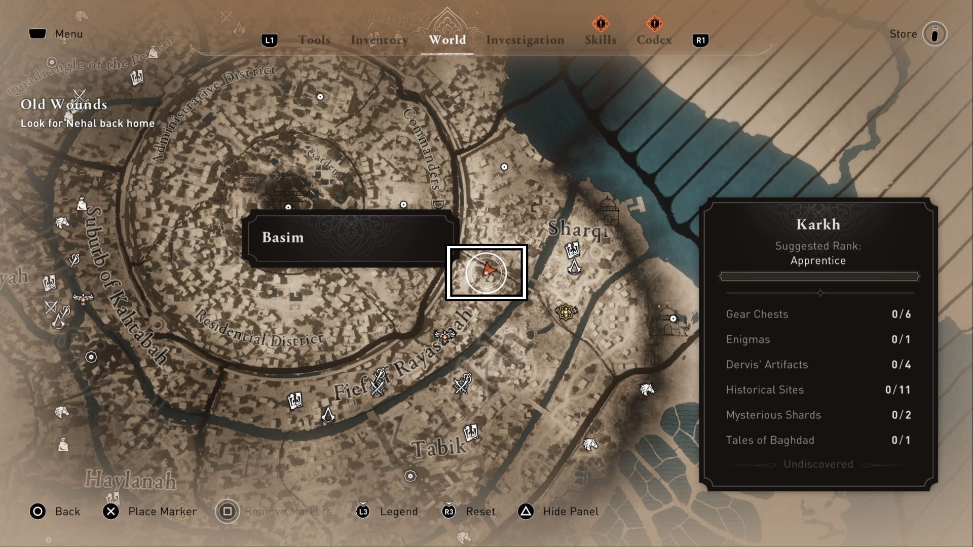Vị trí Officer's Club trên bản đồ thế giới Assassin's Creed Mirage