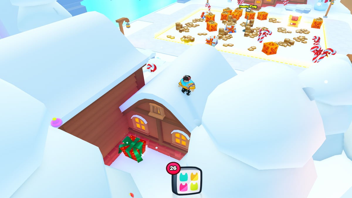 Vị trí quà Giáng Sinh 13 sau nhà nâu bên trái Khu vực 2 PS99 nơi có Jolly Egg