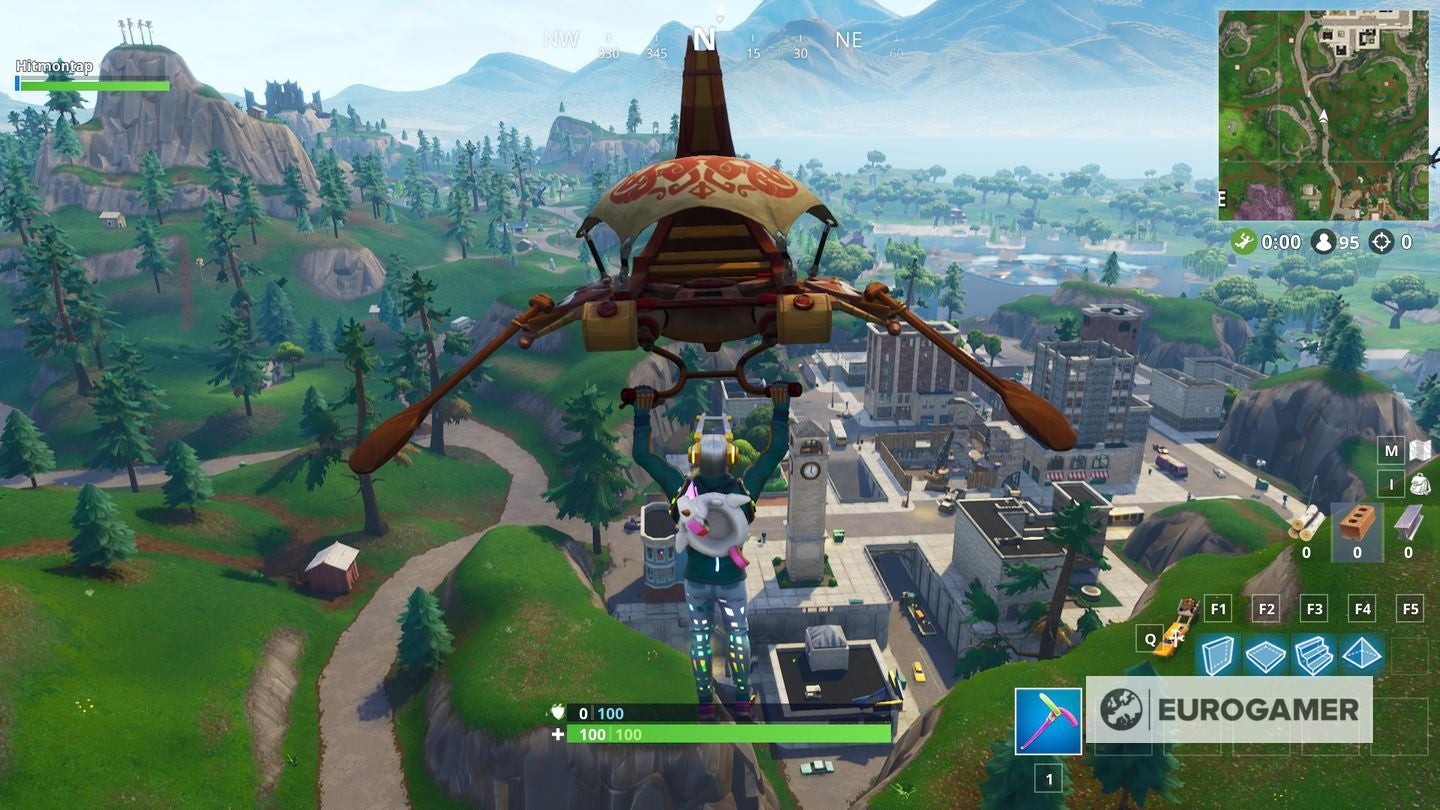 Vị trí Tháp Đồng Hồ Fortnite tại Tilted Towers