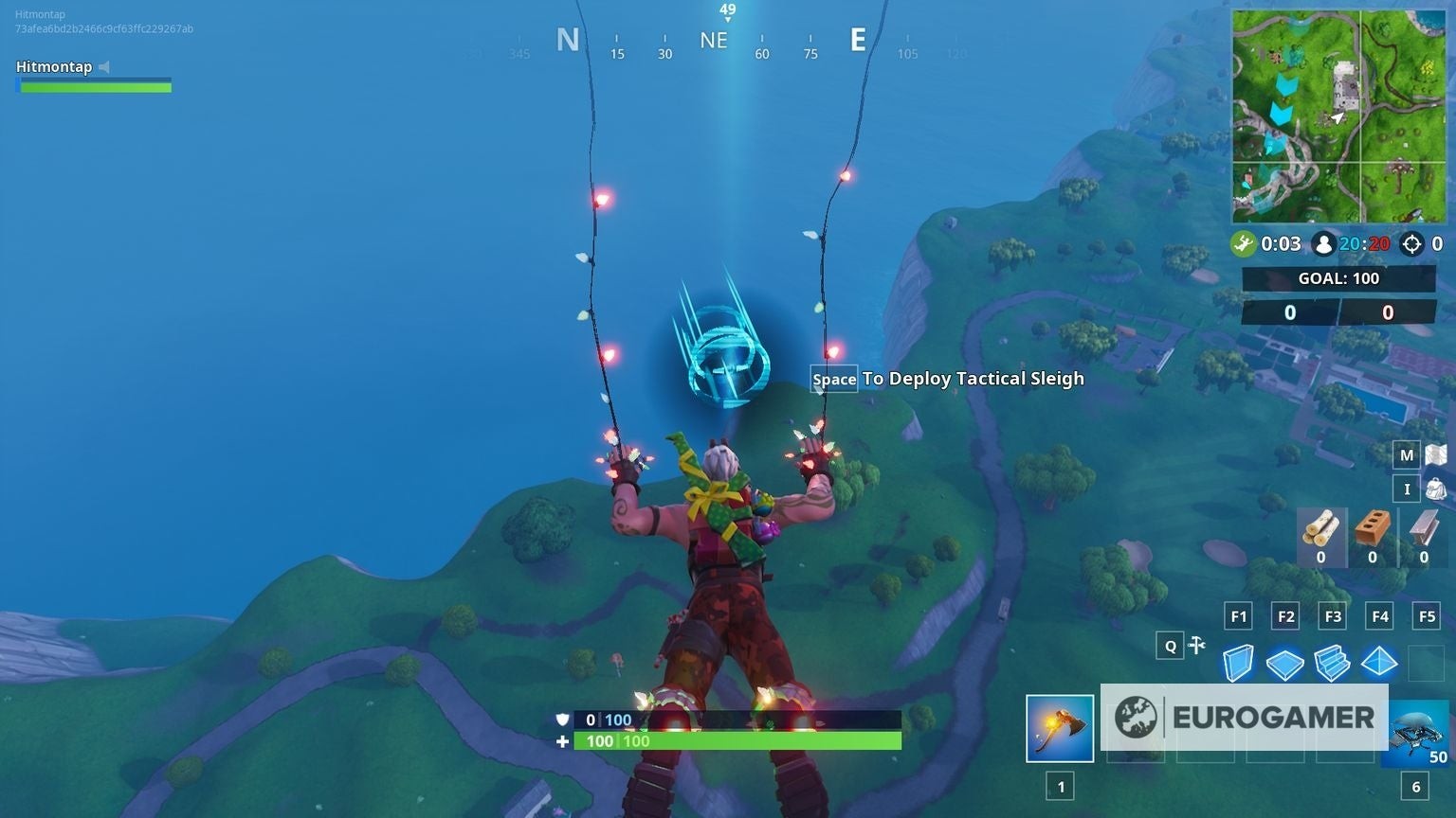 Vị trí Time Trial gần Lazy Links trong Fortnite Season 7